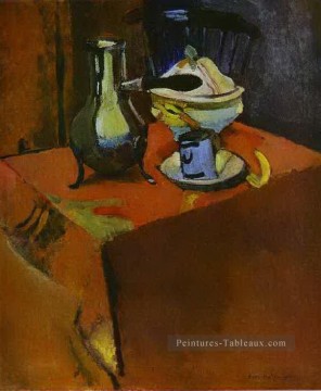 Henri Matisse œuvres - Crockery sur une table abstraite fauvisme Henri Matisse